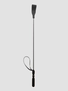 Bondage Boutique Slim Leather Riding Crop — Erotic • Black