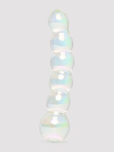 Lovehoney Beaded Sensual Glass Dildo 7 Inch — Sex Toys • Clear
