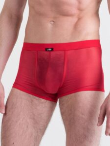 LHM Red Mesh Boxer Shorts - L / XL — Lingerie • Red