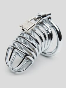 DOMINIX Deluxe Chastity Cock Cage 3.5 Inch — Erotic • Silver