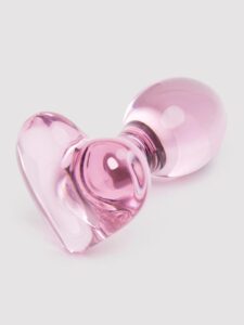 Lovehoney Small Heart Glass Butt Plug 3 Inch — Sex Toys • Pink