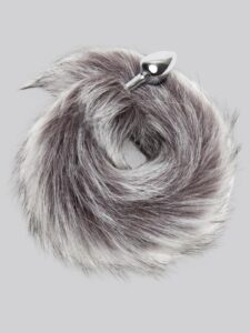 DOMINIX Deluxe Stainless Steel Small Faux Silver Fox Tail Butt Plug — Sex Toys • Silver Australia DOMINIX Deluxe Stainless Steel Small Faux Silver Fox Tail Butt Plug — Sex Toys • Silver