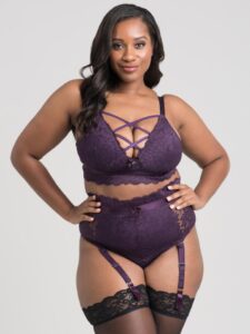 Lovehoney Lingerie Lovehoney Plus Size Shadow Lily Purple Lace Bra Set - 3X / 4X — Lingerie • Purple Australia Lovehoney Lingerie Lovehoney Plus Size Shadow Lily Purple Lace Bra Set - 3X / 4X — Lingerie • Purple