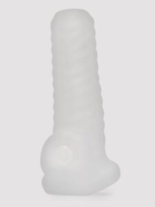 Perfect Fit Open Ended Textured Penis Sleeve — Sex Toys • Clear