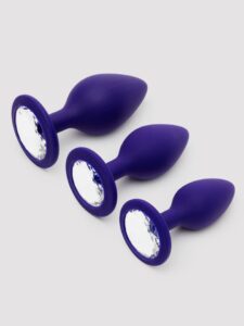 Lovehoney Jewelled Silicone Butt Plug Set — Sex Toys • Purple