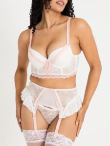 Lovehoney Lingerie Lovehoney Vintage Bliss Ivory Bra Set (3 Piece) - Small — Lingerie • Ivory Australia Lovehoney Lingerie Lovehoney Vintage Bliss Ivory Bra Set (3 Piece) - Small — Lingerie • Ivory