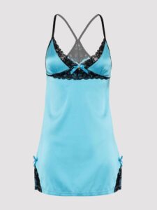Lovehoney Lingerie Lovehoney Plus Size Turquoise Satin and Lace Chemise Set - 1X / 2X — Lingerie • Blue Australia Lovehoney Lingerie Lovehoney Plus Size Turquoise Satin and Lace Chemise Set - 1X / 2X — Lingerie • Blue