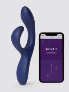 We-Vibe Nova 2 Midnight Blue App Controlled Rechargeable Rabbit Vibrator — Sex Toys • Blue