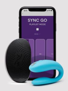 We-Vibe Sync Go App Controlled Rechargeable Clitoral and G-Spot Vibrator — Sex Toys • Blue