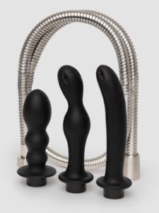 Excellent Power Hydro Series Silicone Shower Spraying Anal Douche Set — Erotic • Black Australia Excellent Power Hydro Series Silicone Shower Spraying Anal Douche Set — Erotic • Black