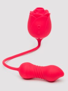 Lovehoney Power Petal 2-in-1 Clitoral Suction Stimulator with Thrusting Egg Vibrator — Sex Toys • Red Australia Lovehoney Power Petal 2-in-1 Clitoral Suction Stimulator with Thrusting Egg Vibrator — Sex Toys • Red