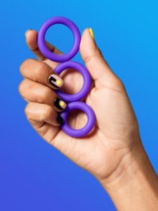 ROMP Remix Trio Silicone Cock Ring Set (3 Piece) — Sex Toys • Purple
