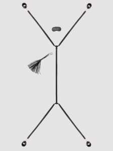 Bondage Boutique Faux Leather Under Mattress kit (5 Piece) — Erotic • Black