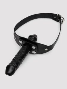 Zado Fetish Leather Mouth Gag Dildo Harness — Erotic • Black Australia Zado Fetish Leather Mouth Gag Dildo Harness — Erotic • Black