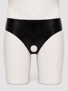 LATE X Latex Pants with Erection Opening - One size — Erotic • Black Australia LATE X Latex Pants with Erection Opening - One size — Erotic • Black