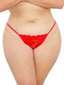 Escante Plus Size Red Lace G-String - One Size Queen — Erotic • Red Australia Escante Plus Size Red Lace G-String - One Size Queen — Erotic • Red