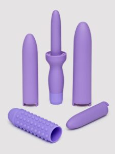 Cal Exotics Dr. Laura Berman® Rechargeable Dilators™ Set of 4 Locking Sizes, Plus Sleeve — Sex Toys • Purple Australia Cal Exotics Dr. Laura Berman® Rechargeable Dilators™ Set of 4 Locking Sizes