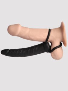 Seven Creations Love Rider Double Penetration Strap-On 5.5 Inch Dildo — Sex Toys • Black Australia Seven Creations Love Rider Double Penetration Strap-On 5.5 Inch Dildo — Sex Toys • Black