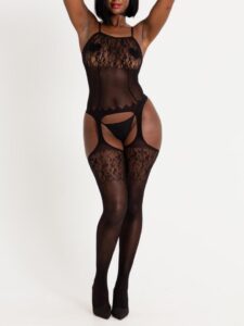 Lovehoney Lingerie Lovehoney Up All Night Lace Bodystocking - One size — Lingerie • Black Australia Lovehoney Lingerie Lovehoney Up All Night Lace Bodystocking - One size — Lingerie • Black