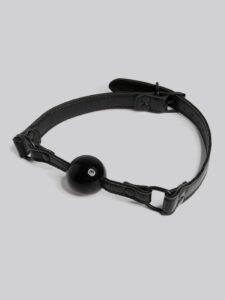 Bondage Boutique Faux Leather Small Ball Gag — Lingerie • Black