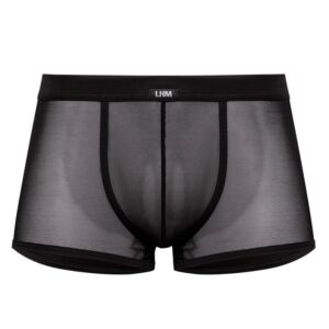 LHM Microfibre & Mesh Boxer Shorts - S / M — Lingerie • Black