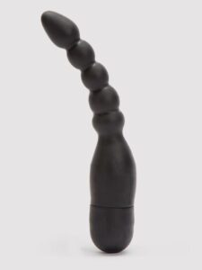 Excellent Power Magic Missile Vibrating Ribbed Silicone Male Prostate Massager — Sex Toys • Black