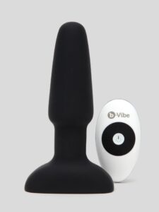 b-Vibe Remote Control Rechargeable Vibrating Rimming Butt Plug (Black) B-Vibe Remote Control Rechargeable Vibrating Rimming Butt Plug — Sex Toys • Black