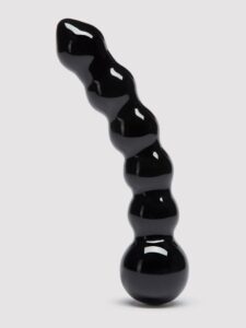 Lovehoney Beaded Sensual Glass Dildo 7 Inch — Sex Toys • Black
