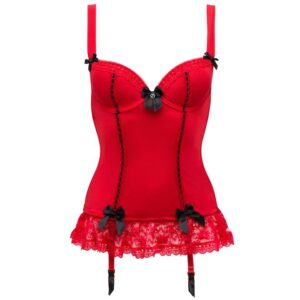 Lovehoney Lingerie Lovehoney Seduce Me Push-Up Basque Set - Small — Lingerie • Red Australia Lovehoney Lingerie Lovehoney Seduce Me Push-Up Basque Set - Small — Lingerie • Red