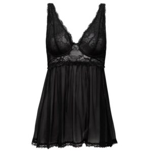 Lovehoney Lingerie Lovehoney Love Me Black Lace Soft Cup Babydoll Set - One size — Lingerie • Black Australia Lovehoney Lingerie Lovehoney Love Me Black Lace Soft Cup Babydoll Set - One size — Lingerie • Black