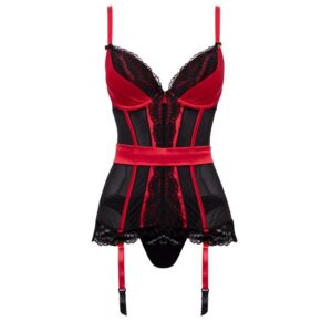Lovehoney Lingerie Lovehoney Empress Red Satin and Lace Basque Set - Medium — Lingerie • Red Australia Lovehoney Lingerie Lovehoney Empress Red Satin and Lace Basque Set - Medium — Lingerie • Red