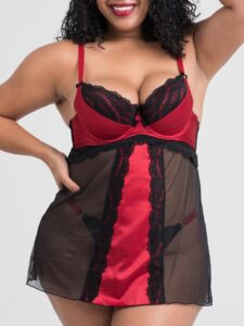 Lovehoney Lingerie Lovehoney Plus Size Empress Red Satin and Lace Chemise Set - 3X / 4X — Lingerie • Red Australia Lovehoney Lingerie Lovehoney Plus Size Empress Red Satin and Lace Chemise Set - 3X / 4X — Lingerie • Red