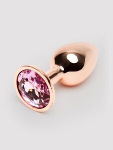 NSNovelties Rear Assets Small Jewelled Rose Gold Metal Butt Plug 2 Inch — Sex Toys • Gold