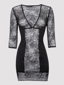 Lovehoney Lingerie Lovehoney Hourglass Black Smoothing Three Quarter Sleeve Dress - Small — Lingerie • Black Australia Lovehoney Lingerie Lovehoney Hourglass Black Smoothing Three Quarter Sleeve Dress - Small — Lingerie • Black