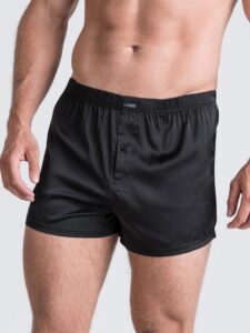 LHM Black Satin Boxer Shorts - S / M — Lingerie • Black