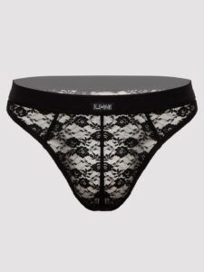 LHM Black Lace Thong - L / XL — Erotic • Black