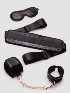 Lovehoney Position Pro Faux Leather Bondage Kit (3 Piece) — Erotic • Black Australia Lovehoney Position Pro Faux Leather Bondage Kit (3 Piece) — Erotic • Black