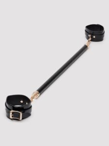 Bondage Boutique Faux Leather Spreader Bar 20 Inch — Erotic • Black