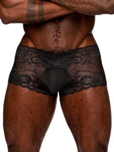 Male Power Black Lace Boxers - Medium — Lingerie • Black Australia Male Power Black Lace Boxers - Medium — Lingerie • Black
