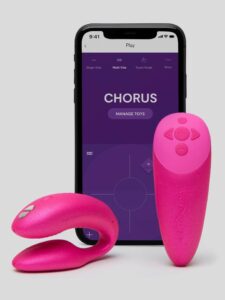 We-Vibe Chorus Cosmic Pink App and Remote Controlled Rechargeable Couple's Vibrator — Sex Toys • Pink