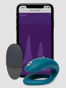 We-Vibe Sync O (Velvet Green): App + Remote Rechargeable Couple’s Vibrator with O-Loop Fit We-Vibe Sync O Velvet Green Remote Control and App Rechargeable Couple's Vibrator — Sex Toys • Green