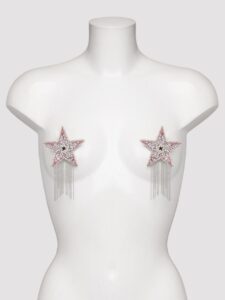 Coquette Silver Star Rhinestone Tassel Pasties - One size — Lingerie • Silver
