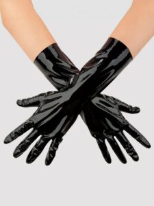 LATE X Prowler RED Black Latex Fisting Gloves — Lingerie • Black Australia LATE X Prowler RED Black Latex Fisting Gloves — Lingerie • Black