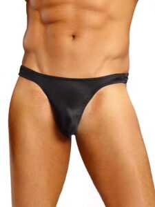 Male Power Satin Thong - S / M — Erotic • Black