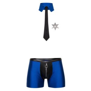 Male Power Sexy Cop Costume - S / M — Lingerie • Blue