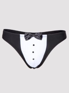 LHM Tuxedo Men's Thong - L / XL — Lingerie • Black