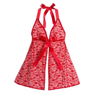 Lovehoney Lingerie Lovehoney Unwrap Me Red Lace Babydoll - One size — Lingerie • Red Australia Lovehoney Lingerie Lovehoney Unwrap Me Red Lace Babydoll - One size — Lingerie • Red