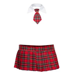 Lovehoney Fantasy Plus Size Tartan Skirt and Tie Set - One Size Queen — Lingerie • Red Australia Lovehoney Fantasy Plus Size Tartan Skirt and Tie Set - One Size Queen — Lingerie • Red