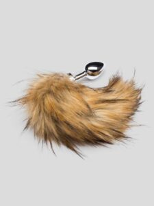 DOMINIX Deluxe Stainless Steel Medium Faux Fox Tail Butt Plug — Sex Toys • Silver Australia DOMINIX Deluxe Stainless Steel Medium Faux Fox Tail Butt Plug — Sex Toys • Silver