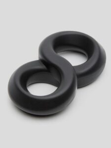 Lovehoney Magic 8 Stretchy Silicone Cock and Ball Ring — Sex Toys • Black